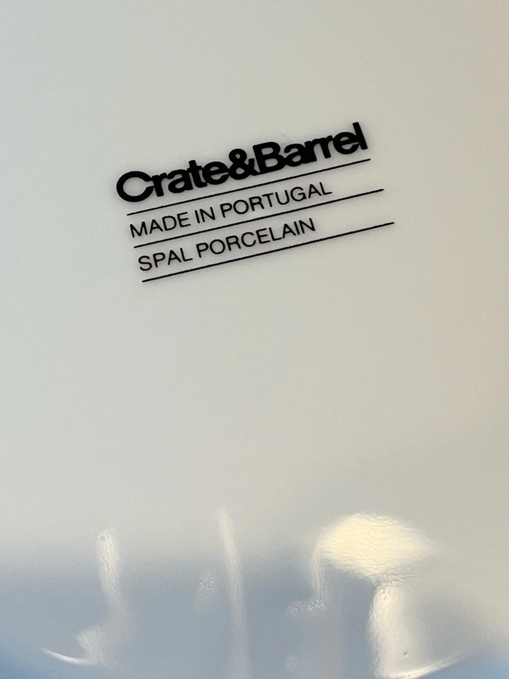 Crate&Barrel Roulette Blue Band Low Bowl